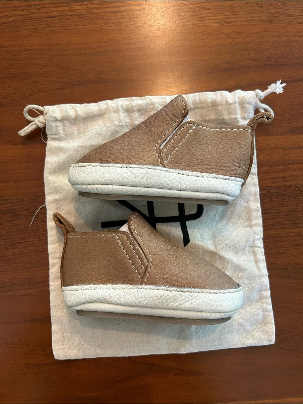 Freshly Picked Tan Leather Slip-On Kids Boots